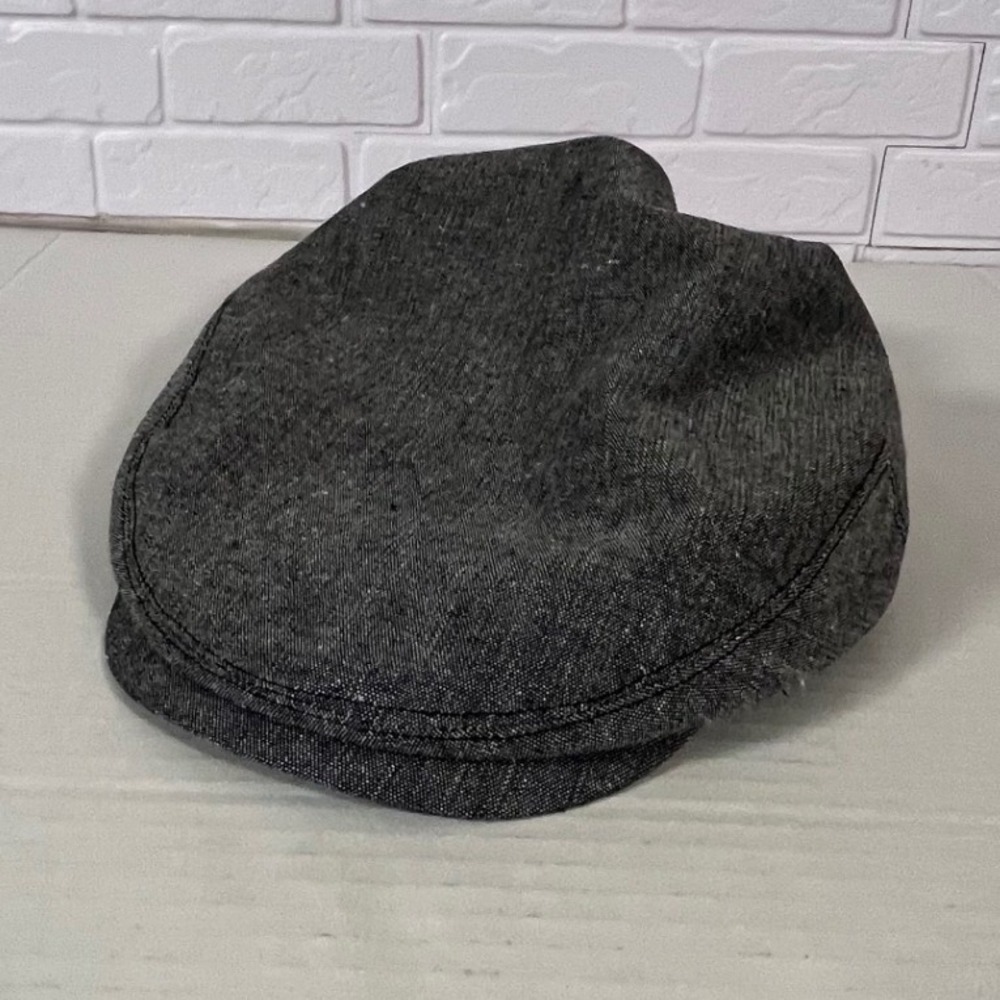 Stetson Flat Cap Mens Large Gray Linen Cotton Blend Newsboy Ivy Hat